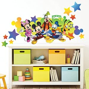 RoomMates RMK4653GM Mickey & Friends Peel And Stick Giant Wall Decals With Alphabet For Personalization