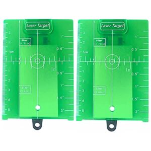 Laser Targets , YOTOM 2 Pack Magnetic Floor Target Plate with Stand for Green Beam Laser Level