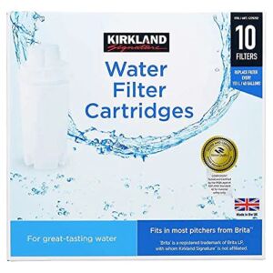 Kirkland Signature Water Filter Cartridges for Brita Pitchers, 10 Refills