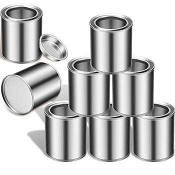 Empty Metal Paint Cans with Lids Paint Storage Containers Tiny Empty Unlined Pint Paint Pails (8 Pack,1/4 Pint) | The Storepaperoomates Retail Market - Fast Affordable Shopping