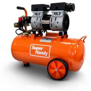 SuperHandy Air Compressor 6.3 Gal Tank Fill in 150 seconds Max 120 PSI Ultra Quiet, Oil Free, Mechanical Pressure Gauge, Heavy Duty Steel Tank for Tire Repair, Construction, Nail Gun, Pneumatic Tools
