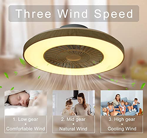 Anresun 23″ LED Ceiling Fan with Lights, for Indoor Kitchen Bathroom Bedroom, Dimmable with Remote Control, 3 Files, Adjustable Wind Speed, Modern Ceiling Fan | The Storepaperoomates Retail Market - Fast Affordable Shopping