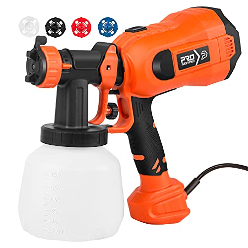 Paint Sprayer, Prostormer 750 Watt High Power HVLP Spray Gun, 1200ml Container, 4 Nozzles, Easy Spraying and Cleaning | The Storepaperoomates Retail Market - Fast Affordable Shopping