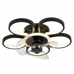 Ceiling Fan,Ceiling Fan with Light Remote Control,3 Colors 3 Speeds LED Chandelier Ceiling Fan,20 Inch,Modern Chandlier with Fan for Living Room Bedroom Kitchen Dining Room,Semi Flush Mount