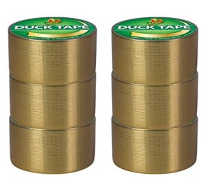 Duck Brand 280748_C Duck Color Duct Tape, 6-Roll, Metallic Gold, 6 Rolls