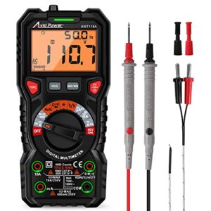 AVID POWER Digital Multimeter, Auto-Ranging TRMS 6000 Counts Ohm Meter, Voltage Tester, Fast Accurately Measures Current Amp Resistance Diodes Frequency Capacitance Temperature for Automotive with NCV