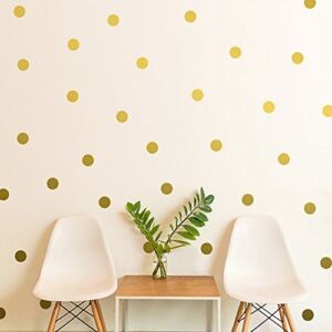 Gold Dots Wall Decals(200 Dots/2 Inch), Posh Polka Dots Wall Sticker for Girls Bedroom Playroom