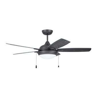 Atticus 52 Inch Ceiling Fan Contemporary Indoor Fixture with Integrated Dimmable LED Lighting | Includes 5 Reversible Gray/Oak Blades, Pull Chain, and Downrod, Graphite | The Storepaperoomates Retail Market - Fast Affordable Shopping