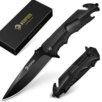 NedFoss Pocket Knife for Men, 5-in-1 Multitool Folding Knife with Bottle Opener, Glass Breaker, Seatbelt Cutter and Wrench, Survival Knife for Emergency Rescue Situations, Home Improvements | The Storepaperoomates Retail Market - Fast Affordable Shopping