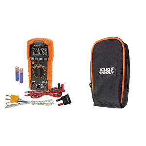 Klein Tools Digital Multimeter, Auto-Ranging, 600V MM400 & 69401 Multimeter Carrying Case