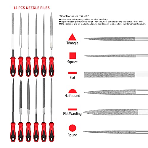Small File Set, Needle Diamond Files 14PCS, 6 Steel Files & 6pcs Jewlers Files for Precision Metal File Work , Wood, Jewelry, Model, DIY and Nearly All Uses. Free Bonus: Cutter | The Storepaperoomates Retail Market - Fast Affordable Shopping