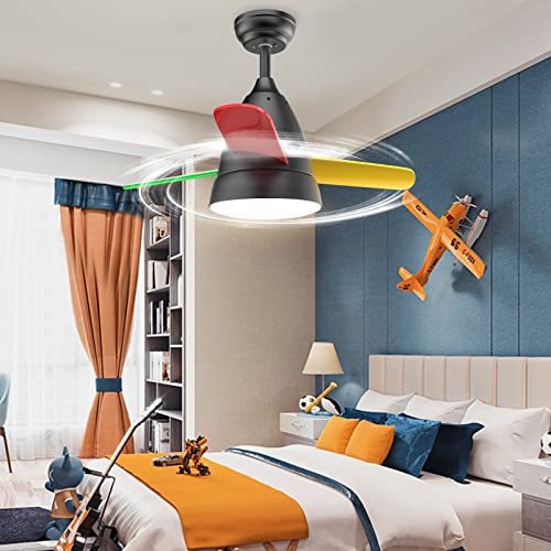 Small Ceiling Fans, Newday 36” Ceiling Fan with Lights and Remote, Modern Ceiling Fans with 3 Reversible Blades, DC Motor, for Kid’s Room or Other Indoor Use | The Storepaperoomates Retail Market - Fast Affordable Shopping