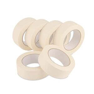 Lichamp Masking Tape Wide 1.5 inches, General Purpose Masking Tape Bulk Pack, 6 Rolls x 1.5 inches x 55 Yards (330 Total Yards)