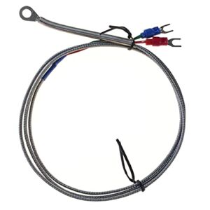 IndusTec Thermocouple Type K 9x5mm Probe Ring Washer Loop Temperature Sensor W/Fork Connections (1M) Temperature Sensor