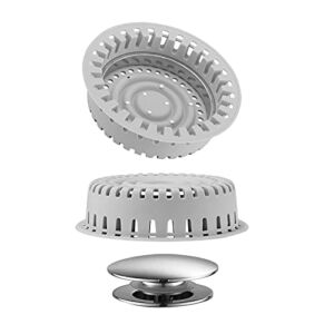 Aojuxix Drain Hair Catcher, Upgraded Drain Protector with Silicone & Stainless Metal Designed for Pop-Up and Regular Drains, Effective Hair Catcher Without Slowing Drainage