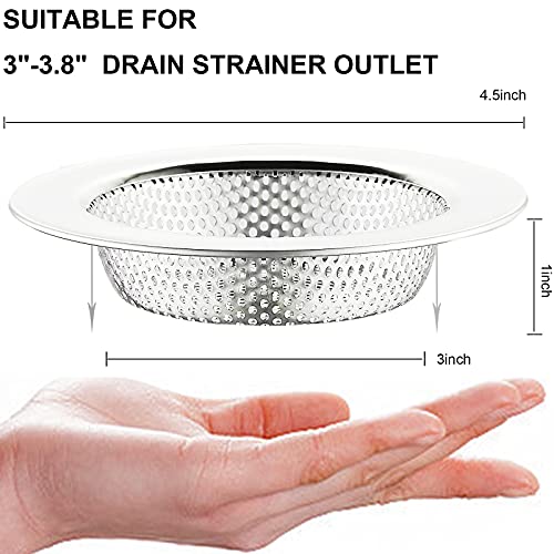 Kitchen Sink Strainer Stainless Steel, LASSHSWA Kitchen Sink Drain Strainer，Sink Strainers for Kitchen Sinks with Large Wide Rim 4.5″ Diameter (2 Pack) | The Storepaperoomates Retail Market - Fast Affordable Shopping