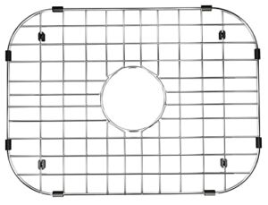Alonsoo Sink Grid and Sink Rack Protectors, Stainless Steel 18-1/8″ L x 13-3/8″ Sink Grids for Bottom of Kitchen Sink Drain with Corner Radius, Stainless Steel