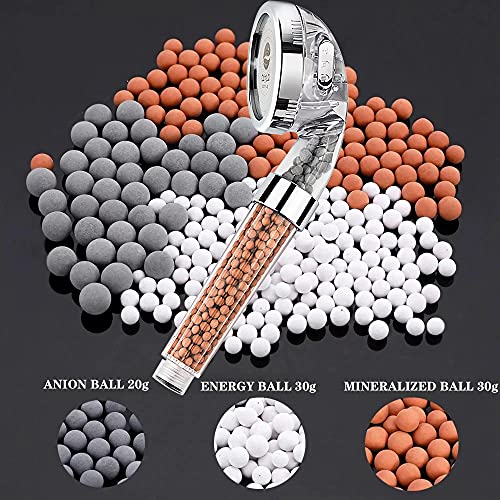 CcYLQ 3 Packs Replacement Shower Head Beads，80g Shower Filter Stone Beads，Mineral Stone Balls for Water Filtration，Suitable for Filtered Shower Head(Orange Gray White) | The Storepaperoomates Retail Market - Fast Affordable Shopping