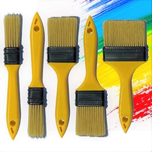 PANCLUB Paint Brushes for Walls 5 pcs, Chip Brush Set, 1, 1, 2, 2, 3 inch | Chalk Paint Brush for Furniture, Wax Brush, Disposable Brush, Trim Paint Brushes, Varnish Brush