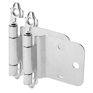 5 Pair Pack – Cosmas 16890-CH Polished Chrome Cabinet Hinge Variable Overlay with 30 Degree Reverse Bevel (Pair) [16890-CH]