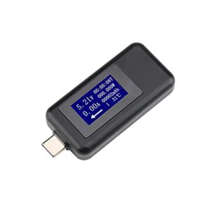 Type C USB Tester,diymore USB C Charging Multimeter 0-5.1A 4-30V Digital USB Charger Doctor LCD Display USB Power Tester Voltage Current Voltmeter QC 2.0 & QC 3.0