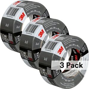 3M Duct Tape DT8, 3 Pack, Industrial Strength, Multi-Use, Black, 1.88″ x 60 yd, Professional Grade Adhesive