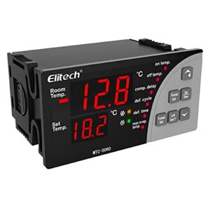 Elitech MTC-5060 Digital Temperature Controller Universal Thermostat Cold Room Refrigerator Cooling Defrost 110V
