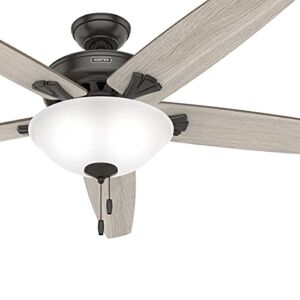 Hunter Fan 70 inch Casual Noble Bronze Finish Indoor Ceiling Fan with LED Light Kit (Renewed)
