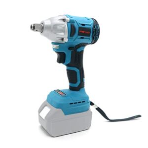 FSYAO 1/2 inch impact wrench, Compatible with 1/4 hex screwdriver,cordless impact wrench 400N/M 3200r/min brushless motor, compatible with Makita 18V battery, (host only, without battery)