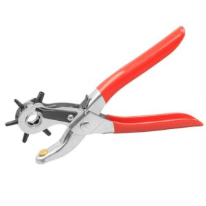 6 Sized 9 inch Heavy Duty Leather Hole Punch Hand Pliers Belt Professional