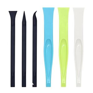 Plastic Scraper Tool, Carbon Fiber Multi-Purpose Scraper, Non-Scratch Cleaning Tool, Lottery Ticket Scratcher Tool, Sticker/Label Remover Tool, Pen Shaped Cleaning Tool for Tight Space/Crevice (6pcs)