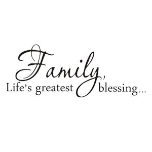 Family Life’s Greatest Blessing Vinyl Wall Decal, Removable Stickers for Home Art Decor, Inspirational Quote Saying for Living Room, Bedroom, 22 x 8.3″