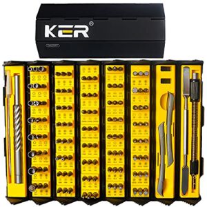 KER 128 in 1 Precision Screwdriver Set with Magnetic Driver Kit, Electronics Repair Tool Kit for Repair Computer, Cell Phone, Laptop, iPad, Watch, Tablet, PC, MacBook, Xbox, Game Console, ps4