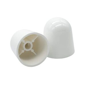 Stinky John’s Tall Toilet Bolt Caps – Universal Fit with a Round Top – White Caps (2)