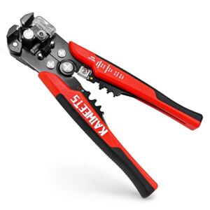 KAIWEETS Self Adjusting Wire Stripper – 3 in 1 Heavy Duty Automatic Wire Stripping Tool | 10-24 AWG Wire Cutter for Electrical Cable Cutting, Crimping Tool