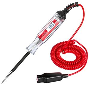 GOGONFLY Test Light Automotive Digital LCD Circuit Tester, Heavy Duty DC 3-48V Auto Voltage Tester Electric Light Tester Tool with Voltmeter and Probe