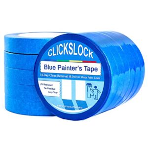 6 Rolls Blue Painters Tape, 0.94”×55 Yards, Blue Masking Tape Painter’s Bulk Multi Pack,Painting Tape for Home,Office, DIY