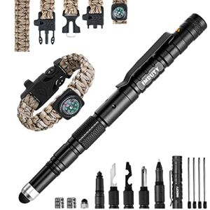 Imbuty Tactical Pen and Paracord Bracelet (15-in-2), Gifts for Him, Multitool EDC Pen Cool Gadget Anniversary Graduation Birthday Gifts Ideas for Mens Husband Boyfriend Brother Father Dad
