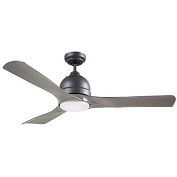 Noble Home Modern Outdoor LED Ceiling Fan with Remote, 54 Inch | Dimmable Light with 3 Weather Resistant Blades | Contemporary Fixture for Home and Outside Patio, Graphite | The Storepaperoomates Retail Market - Fast Affordable Shopping