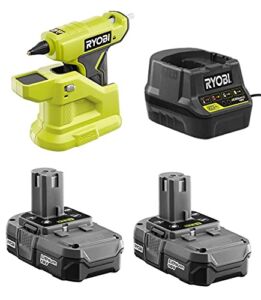Factory Reconditioned Ryobi 18-Volt Cordless Compact P306 Glue Gun Combo Kit with 2 Batteries and Charger (Renewed)