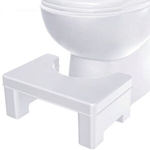 Affheny Toilet Stool，Detachable Toilet Potty Step Stool for Adults and Kids，Modern Sleek Design，7″ Tall (White)