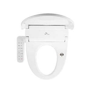 SK magic Electric Bidet 018D| Heated Toilet Seat| Adjustable Warm Water, Air Dryer| 360° Self-Cleaning Nozzle| Elongated| Easy Installation| Bidet Attachment for Toilet