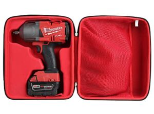 Hermitshell Hard Travel Case for Milwaukee 2767-20/2767-22/2852-20/2754-20 M18 Fuel High Torque Impact Wrench(Case for Drill + Battery Pack + Charger) (Style 2)