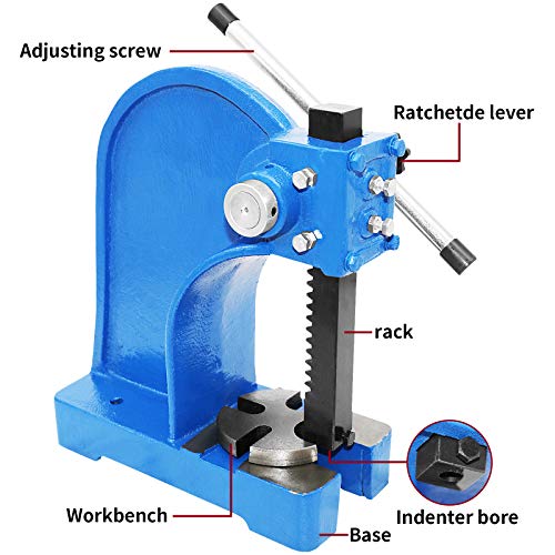 SENDUO Arbor Press 1 Ton,Manual Desktop Punch Press Machine,4.33″ Work Height,Manual Arbor Press Cast Iron Body,for Stamping,Bending,Stretching,Forming | The Storepaperoomates Retail Market - Fast Affordable Shopping