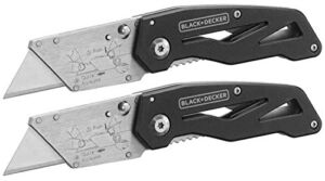 BLACK+DECKER Utility Knife, Folding, 2 Pack (BDHT10001)