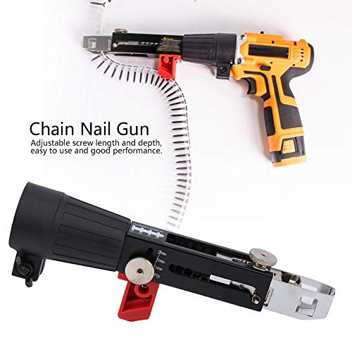 Eboxer Screw Drill Chain Adapter for Power Drill Gun 41mm-46mm Chuck Range Automatic Screw Spike Chain Nail Gun Adapter, Automatic Chain Nail Gun Kit for Electric Drill Woodworking Tool | The Storepaperoomates Retail Market - Fast Affordable Shopping