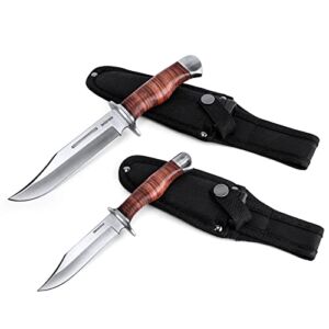 Swiss+Tech Fixed Blade Knife, 2-piece Bowie Knife with Sheath, Great for Outdoors, Tactical, Hunting and Survival Applications