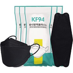 50 PCS KF94 Face_KF94_Mask, 4-Ply Filtеr KF94 Màsk BEF>94% FDẴ Certified ( (Black 50 pcs)