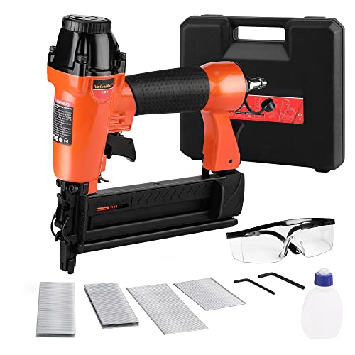 ValueMax 18 Gauge Pneumatic Brad Nailer, 2-in-1 Nail Gun Staple Gun with 1-5/8 inch Staples, 2-5/8 inch Brad Nails, Carrying Case and Safety Glasses, Ideal for Upholstery and Home Improvement | The Storepaperoomates Retail Market - Fast Affordable Shopping