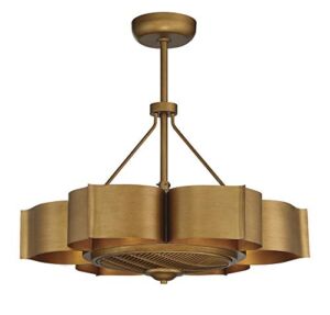 Savoy House 39-FD-125-54 Stockholm 6-Light Fandelier in Gold Patina (31″ W x 12″H)